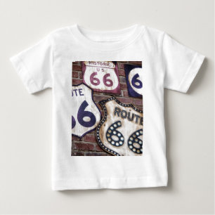 ヴィンテージの画像的なルート66 ベビーTシャツ
