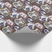 ヴィンテージの画像的なルート66 ラッピングペーパー (角)