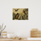 ヴィンテージの疑問に思森のアールデコ ポスター (キッチン)