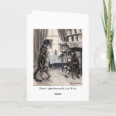 ヴィンテージの病気猫は健康なカードを得ます カード (裏面)