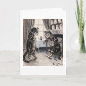 ヴィンテージの病気猫は健康なカードを得ます カード (正面)