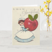 ヴィンテージの病院の滞在 カード (黄色い花)