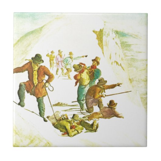 ヴィンテージの登山者 タイル (正面)