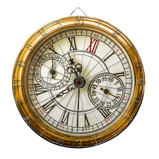 ヴィンテージの白いウサギの古代steampunkの腕時計 ダーツボード (正面)