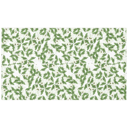 ヴィンテージの白いオランダカイウユリによってはテーブルクロスが開花します テーブルクロス (正面(横))