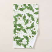 ヴィンテージの白いオランダカイウユリの花のBathタオルセット バスタオルセット (ハンドタオル)