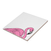 ヴィンテージの白いタイルのレトロのピンクのフラミンゴの鳥 タイル (側面)