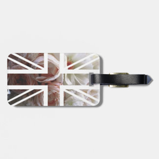 ヴィンテージの白いバラの英国国旗イギリス(イギリス)の旗 ラゲッジタグ