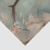 ヴィンテージの白いマグノリアの花のデコパージュ 薄葉紙 (詳細)