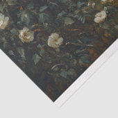 ヴィンテージの白い花の絵を描間 薄葉紙 (詳細)