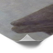 ヴィンテージの白とピンクのツバメ ポスター (角)