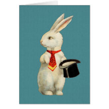 ヴィンテージの白のウサギ