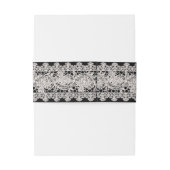 ヴィンテージの白のレース 招待状ベリーバンド (裏面例)