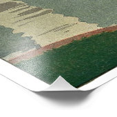 ヴィンテージの白鳥が水面に反射 フォトプリント            (角)