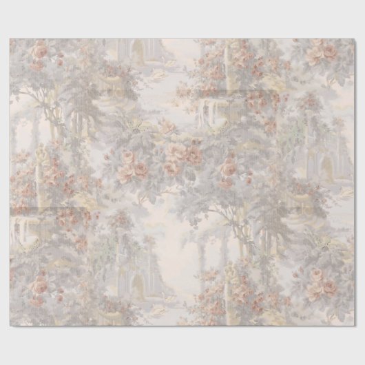 ヴィンテージの白鳥が遺跡の間のパターン ラッピングペーパー (フラット)