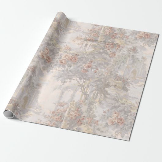 ヴィンテージの白鳥が遺跡の間のパターン ラッピングペーパー (アンロールド)