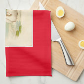 ヴィンテージの白鳥 キッチンタオル (四つ折り)