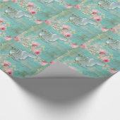 ヴィンテージの白鳥 ラッピングペーパー (角)