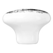 ヴィンテージの白黒のキッチンデコノブ セラミックノブ (側面)