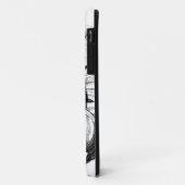 ヴィンテージの白黒のモダンな花のデザイン Case-Mate iPhoneケース (裏面/左)