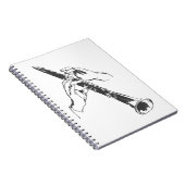 ヴィンテージの白黒はクラリネットの中枢神経刺激剤グッドマンを渡します ノートブック (右側)