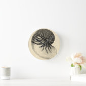 ヴィンテージの白黒コンシュの貝 ラウンド壁時計 (ホーム)