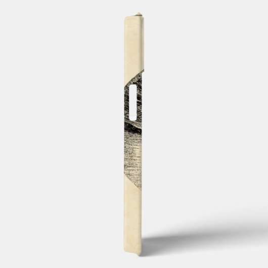 ヴィンテージの白黒コンシュの貝 Case-Mate iPhoneケース (裏面 / 右)