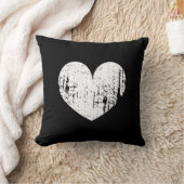 ヴィンテージの白黒ハートの装飾用クッションのクッション クッション (ブランケット)
