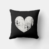ヴィンテージの白黒ハートの装飾用クッションのクッション クッション (裏面)