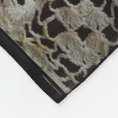 ヴィンテージの白黒レースのDoily フリースブランケット (角)