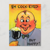 ヴィンテージの目の飲み葉書 ポストカード (正面)