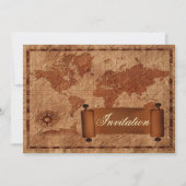 ヴィンテージの目的地ウェディング招待状 招待状 (正面)