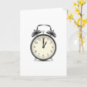 ヴィンテージの目覚し時計 カード (黄色い花)