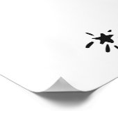 ヴィンテージの目、赤い唇のパターン。 ポスター (角)