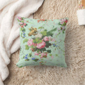 ヴィンテージの真新しいぼろぼろの花のシックなバラのバラは開花します クッション (ブランケット)