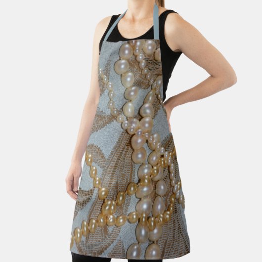 ヴィンテージの真珠のストランドオンタペストリーエプロン エプロン (インサイチュ)