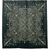 ヴィンテージの真珠の曼荼羅 シャワーカーテン (正面)