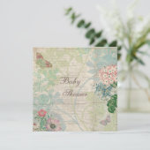 ヴィンテージの真珠及びレースのぼろぼろのシックなベビーシャワー 招待状 (スタンド正面)