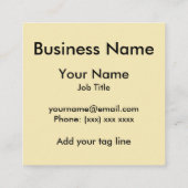 ヴィンテージの眠れるアールデコスタイル猫と本 スクエア名刺 (裏面)