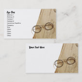 ヴィンテージの眼科医Specs及びガラス 名刺 (正面/裏面)