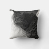 ヴィンテージの睡眠猫の写真|の装飾用クッション クッション (裏面)