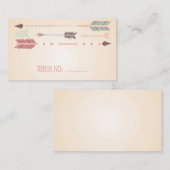 ヴィンテージの矢のテーブル番号護衛カード プレイスカード (正面/裏面)