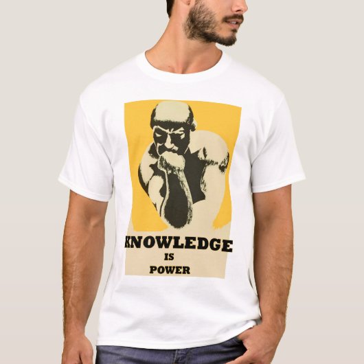 ヴィンテージの知識は力のTシャツです Tシャツ (正面)