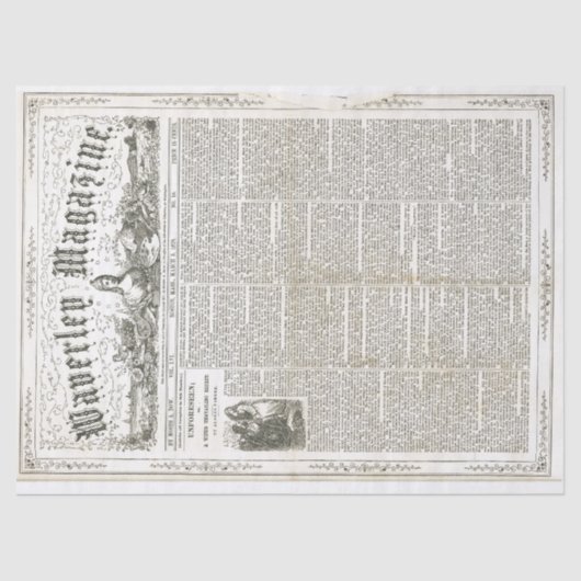 ヴィンテージの短命なもののDecoupageの紙 薄葉紙 (正面)