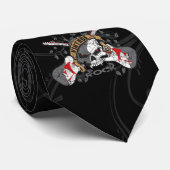 ヴィンテージの石のスカルおよびエレキギター ネクタイ (ロール)