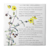 ヴィンテージの石バラの野生の花によってはタイルが開花します タイル (正面)