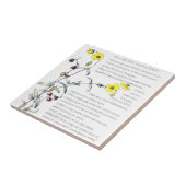 ヴィンテージの石バラの野生の花によってはタイルが開花します タイル (側面)