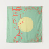 ヴィンテージの砂漠の風景キャッツスとキャニオン。 タペストリー (正面(横))