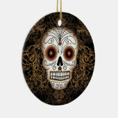 ヴィンテージの砂糖のスカルのオーナメント セラミックオーナメント (右)