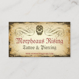 ヴィンテージの砂糖のスカルの入れ墨パーラーの名刺 名刺